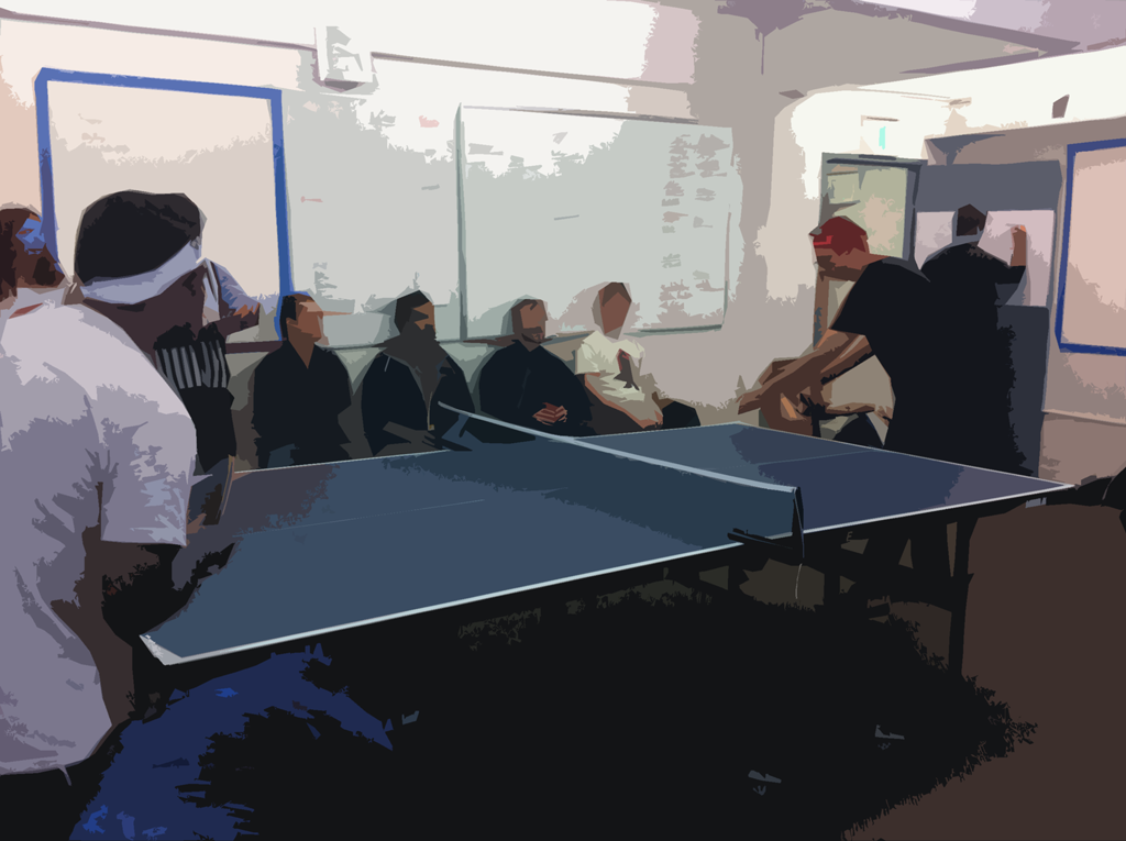 playing pingpong